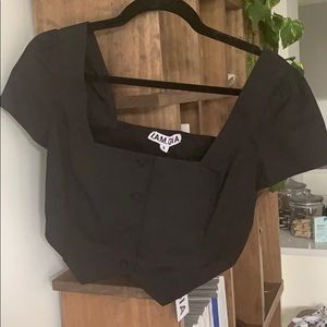 I AM GIA BLACK CROP TOP SIZE SMALL NEW WITH TAGS
